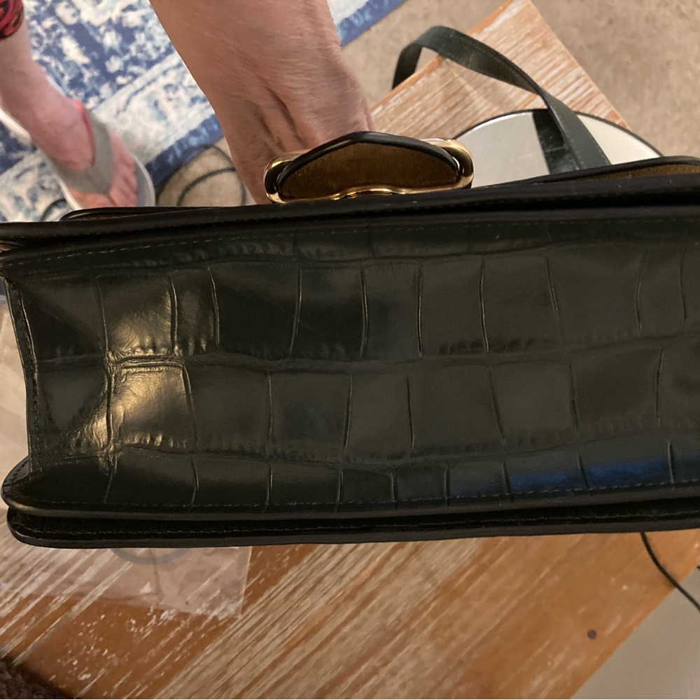 Coach deep green  Crocodile-Embossed crossbody bag “Morgan” - Picture 13 of 15